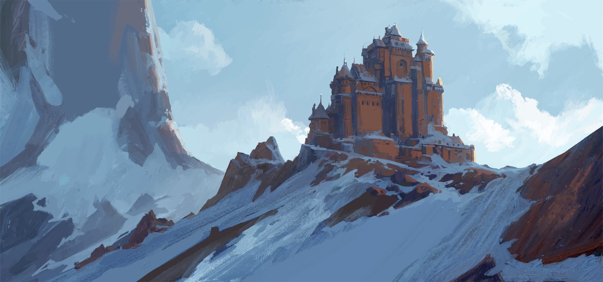 Mt. Fluore-digital-hand-drawn-art-illustration-painting