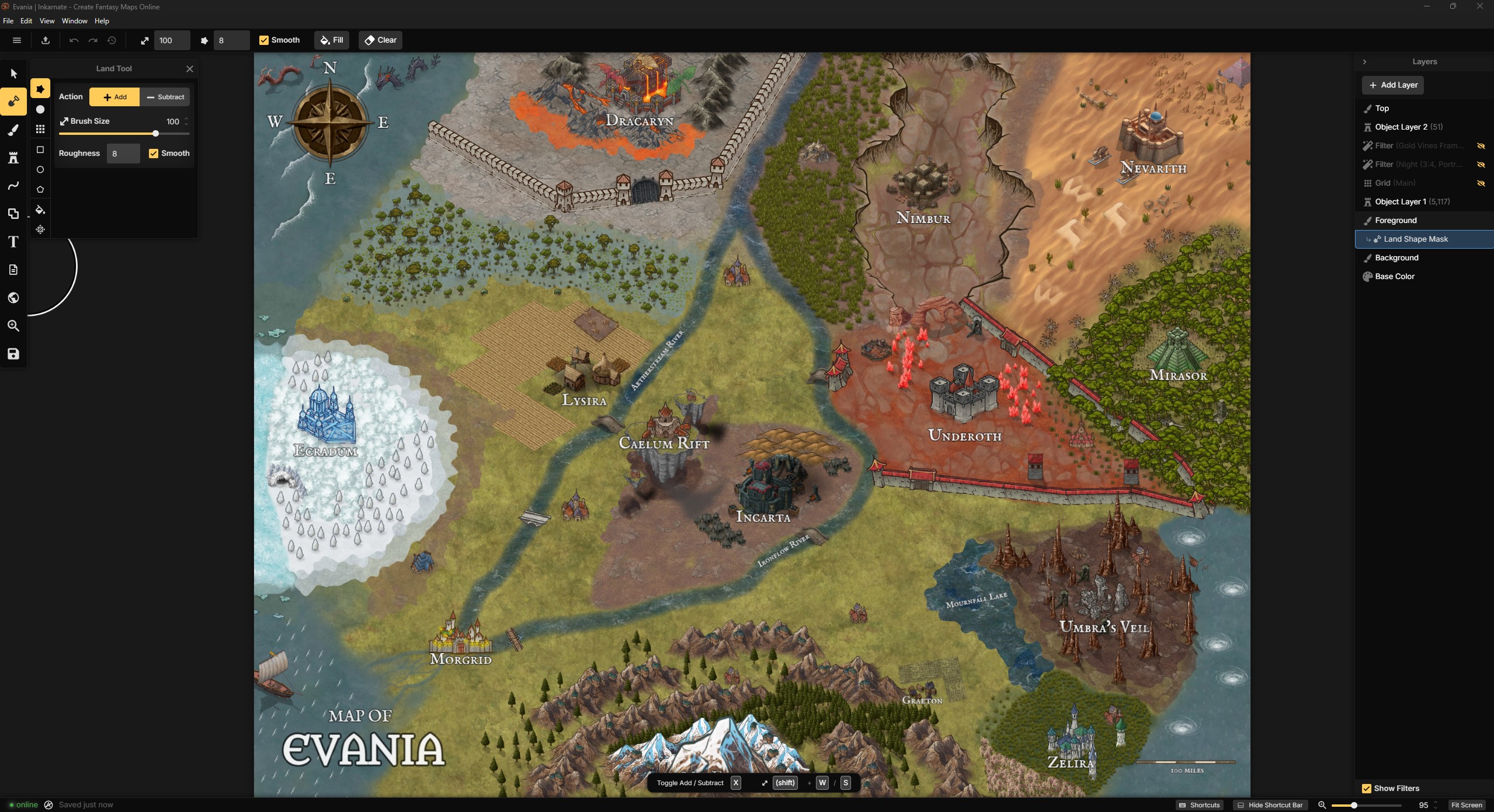 Evania Map made inside Inkarnate Evania Map made inside Inkarnate