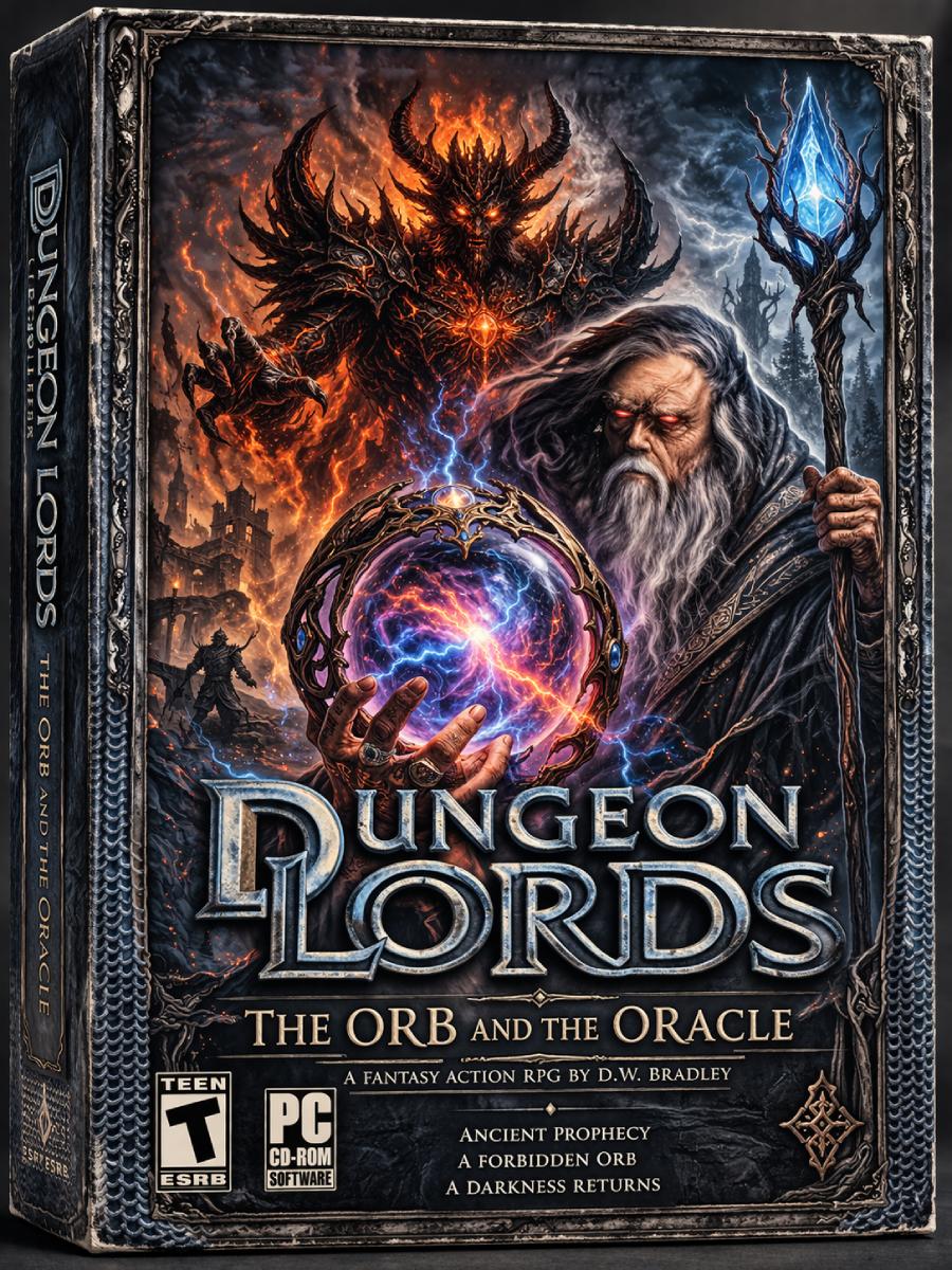 The Orb and the Oracle Concept Art - AI generated Dungeon Lords Sequel